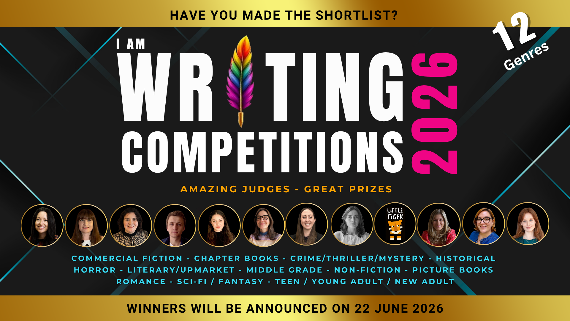 I Am Writing Competitions - Have you made the shortlist